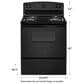 GE Appliances 30" Freestanding Electric Range in Black, , large