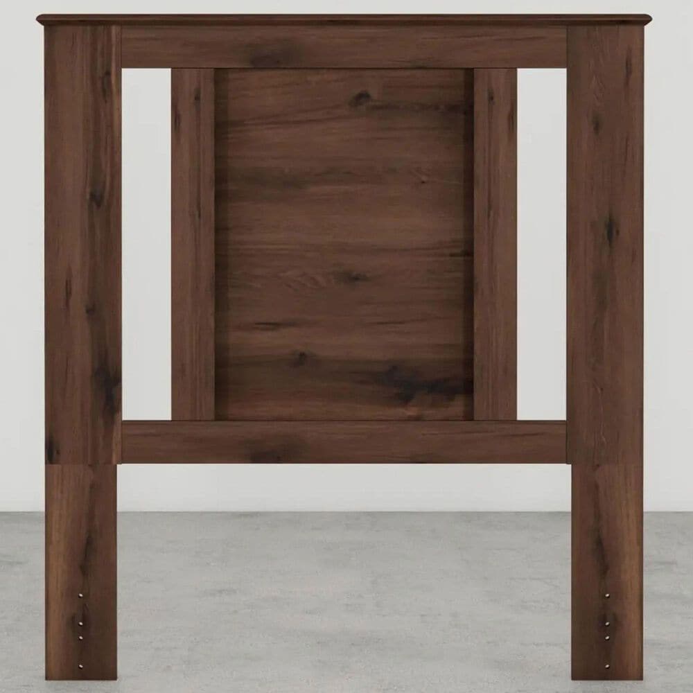 Lemoore Essential Twin Panel Headboard with Side Style in Aspen Oak, , large