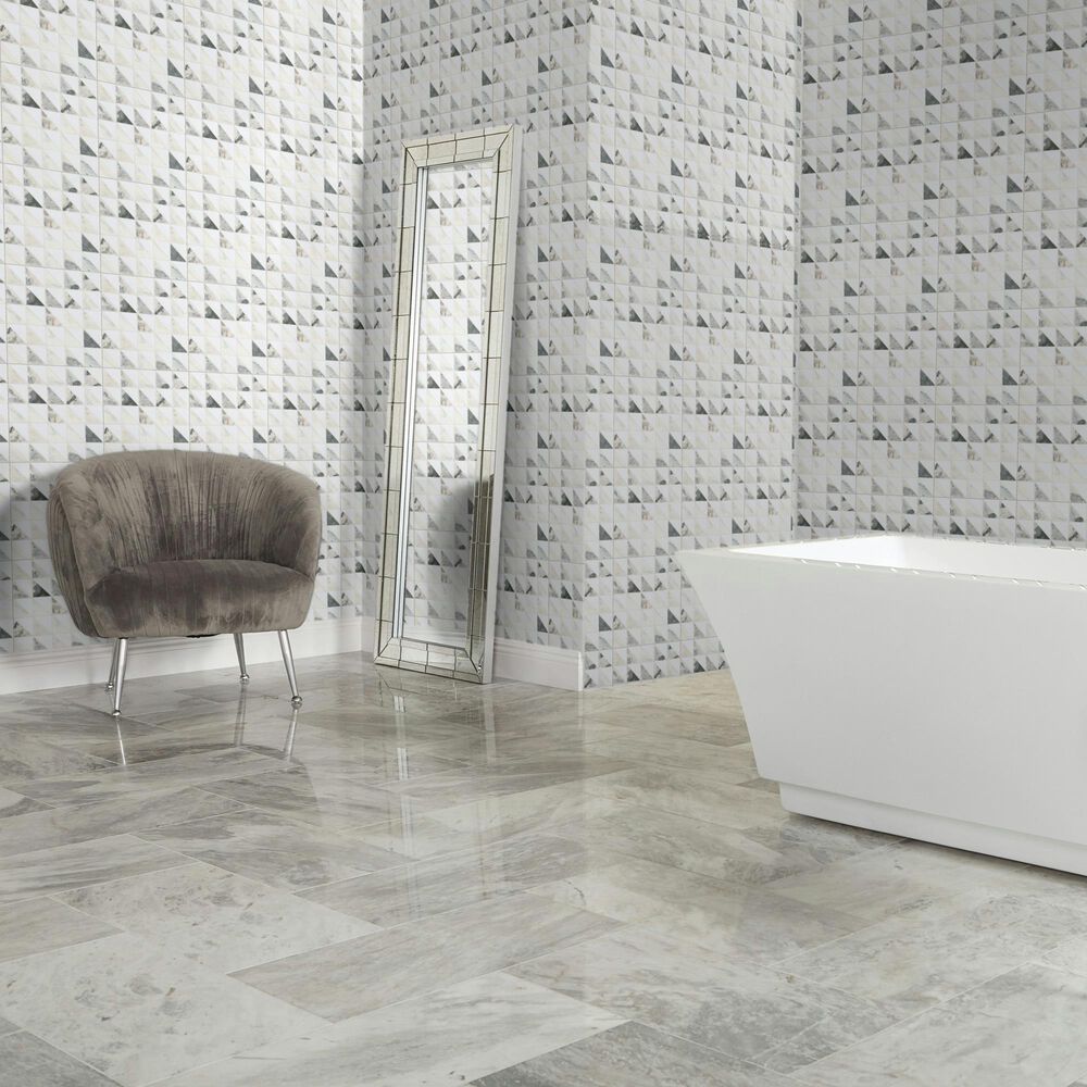 Dal-Tile Gamma Illusive Blend 12&#39;&#39; X 12&#39;&#39; Natural Stone Mosaic Sheet, , large