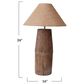 Teak Interiors Botanist Reclaimed Wood Table Lamp with Jute Shade and Swivel Neck in Natural, , large