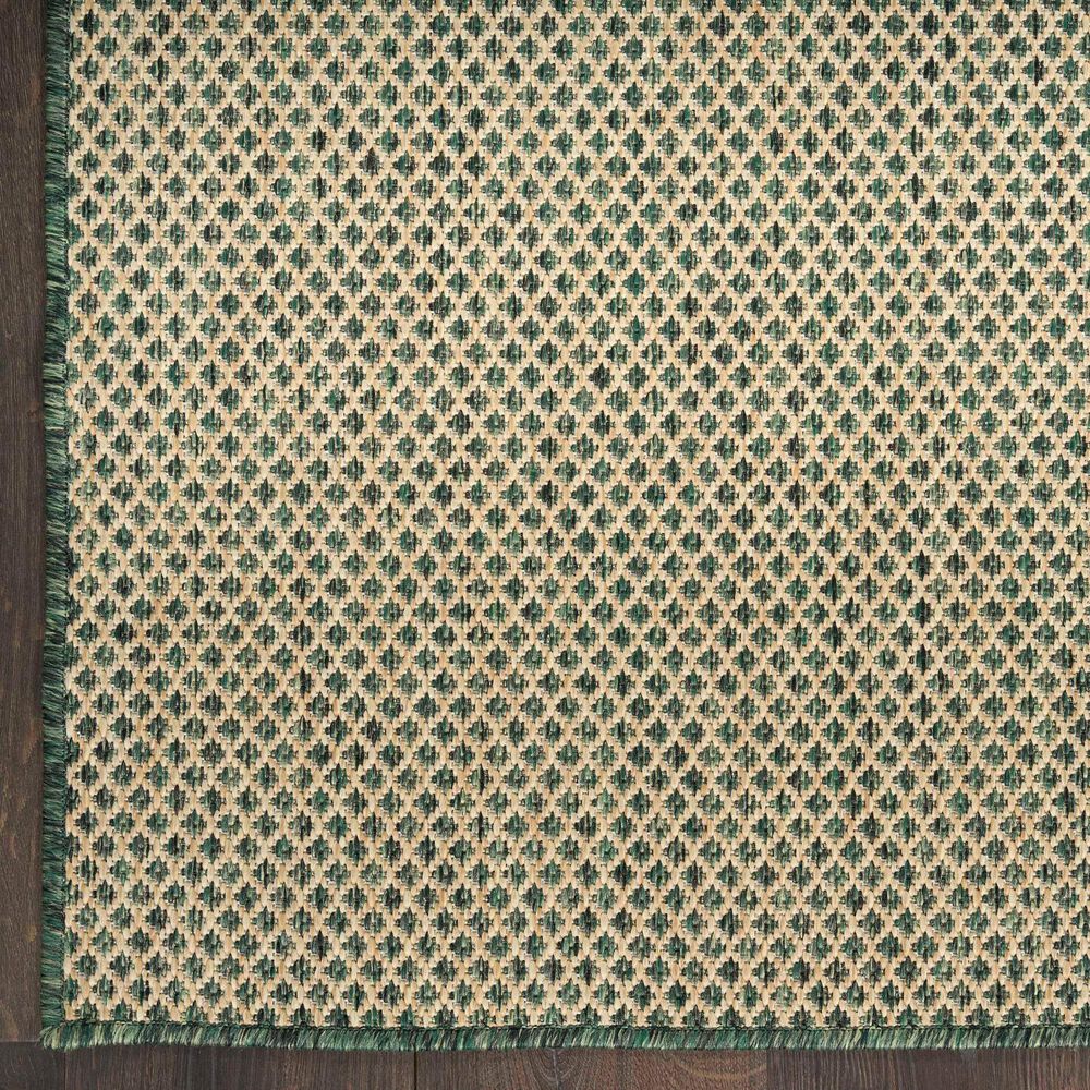 Nourison Courtyard Green 10&#39; x 14&#39; Indoor/Outdoor Area Rug, , large