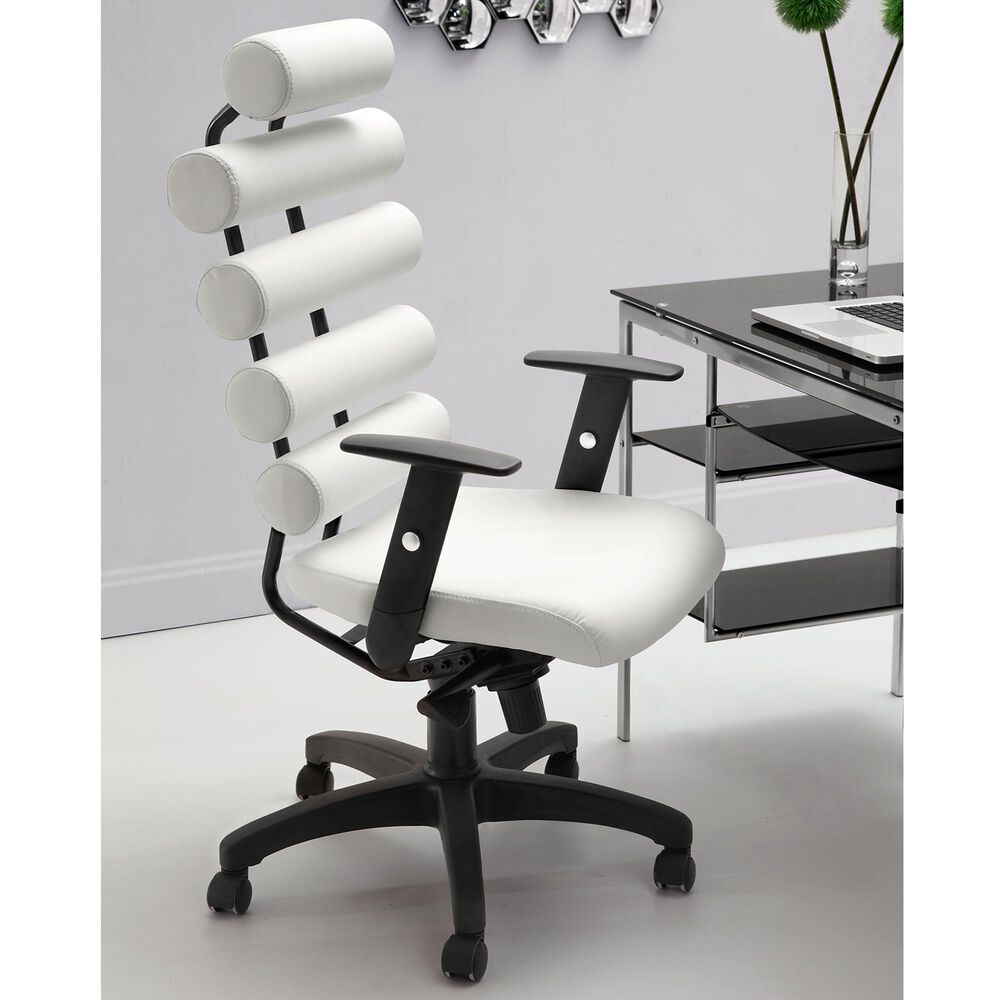 Zuo Modern Unico Office Chair in White, , large