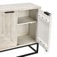 Classic Home Flint 4-Door Sideboard in Coastal White and Black, , large