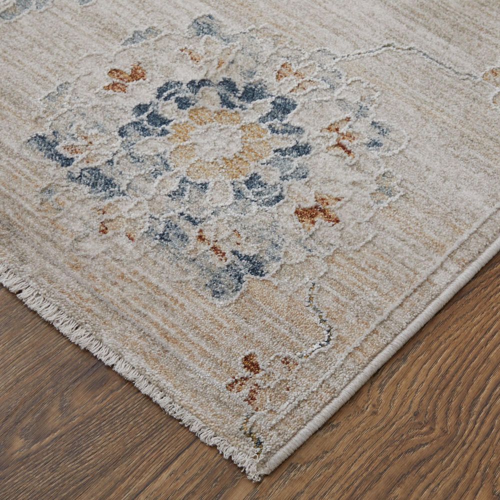 Feizy Pasha 39M9F 5&#39; x 7&#39;6&quot; Beige and Blue Area Rug, , large