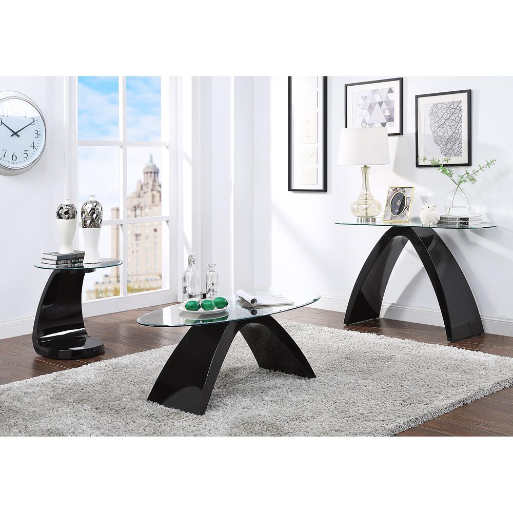 Furniture of America Bond 2-Piece Coffee Table Set in Black, , large
