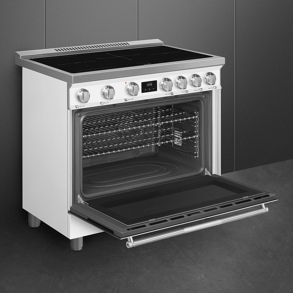 SMEG Professional 36" Induction Electric Range in Matte White, , large