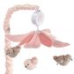 Lambs and Ivy Petals Musical Baby Crib Mobile in Pink and Gray, , large