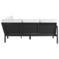 Linon Home Decor Holland 2-Piece Outdoor Sectional Sofa with White Upholstery in Black, , large