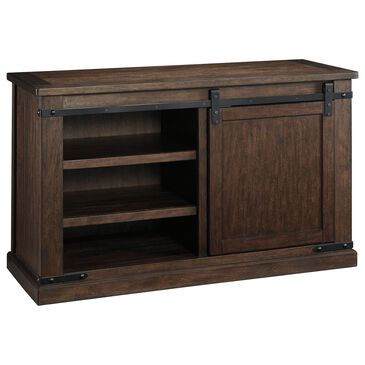 Signature Design by Ashley Budmore 50" TV Stand with Sliding Door in Rustic Brown, , large