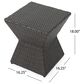 Hearth and Haven Calhoun Outdoor Square End Table in Brown, , large