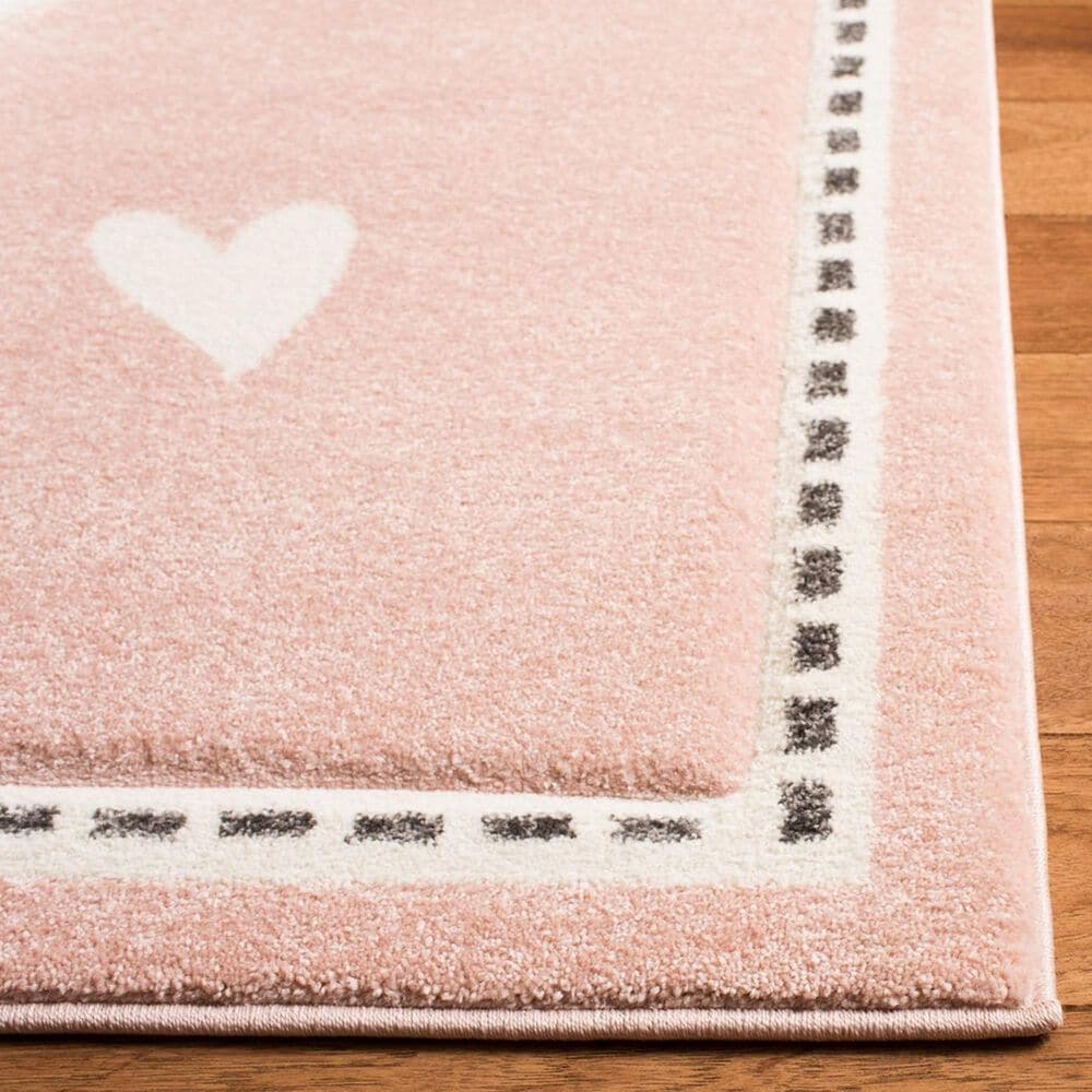 Safavieh Carousel CRK166 5&#39;3&quot; x 7&#39;6&quot; Pink and Ivory Kids  Area Rug, , large