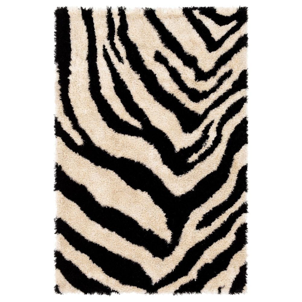 Surya Gibraltar GIB-2305 5' x 7'6" Black and Cream Area Rug, , large