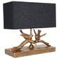 Creative Coop Bird Table Lamp with Rectangle Shade in Gold, , large