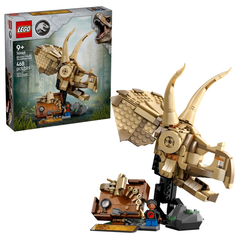 LEGO Jurassic World - Dinosaur Fossils Triceratops Skull Building Set in Multicolor, , large