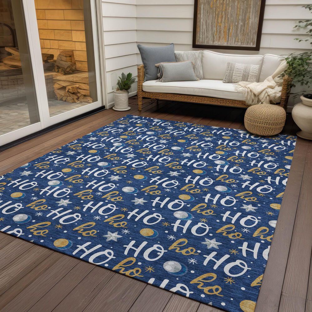 Dalyn Rug Company Wonderland WN18 3&#39; x 5&#39; Navy Indoor/Outdoor Area Rug, , large