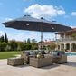 HOMLUX 2-Piece 14.5 ft Patio Umbrella Set in Dark Blue, , large