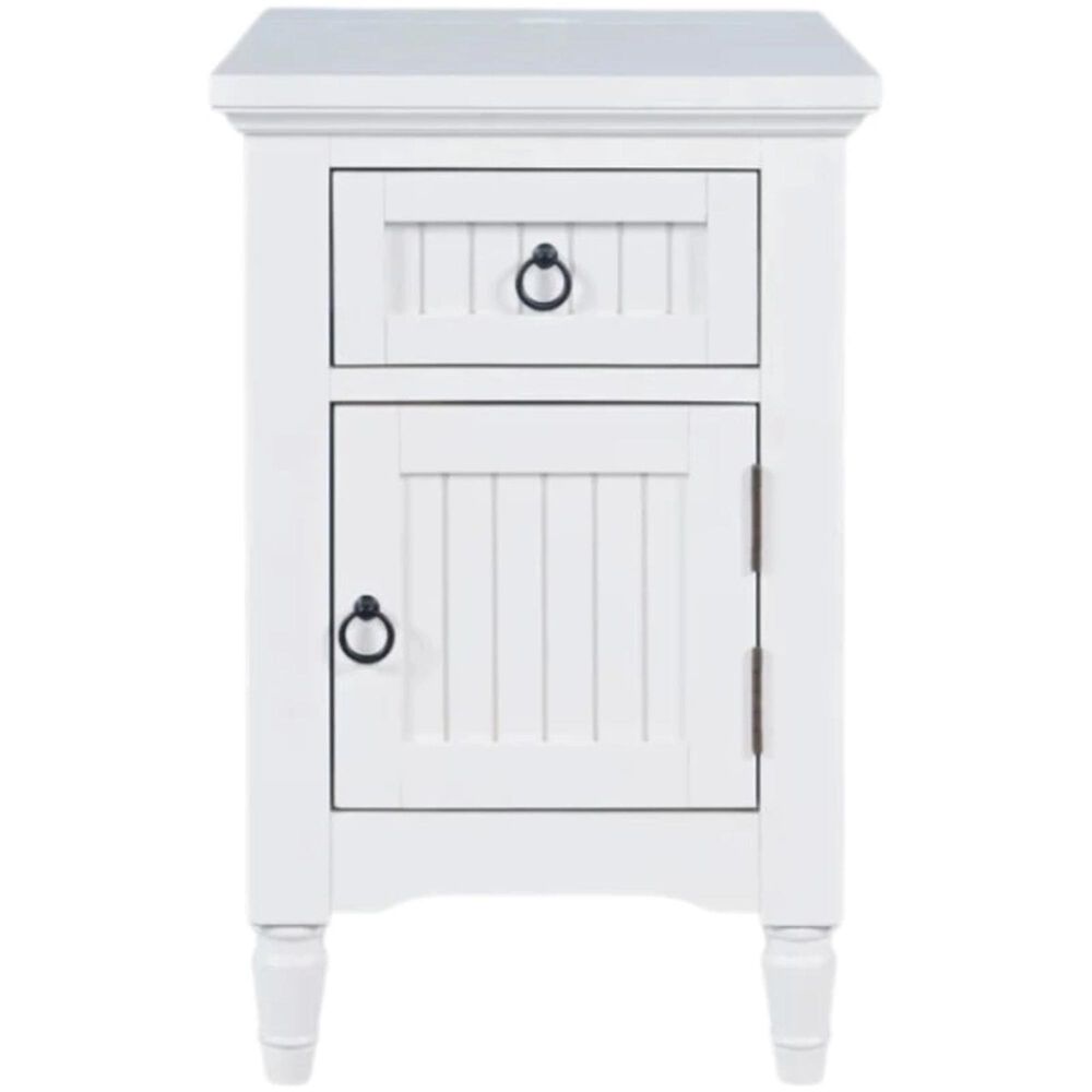 Waltham Westport Power Chairside Table in White, , large