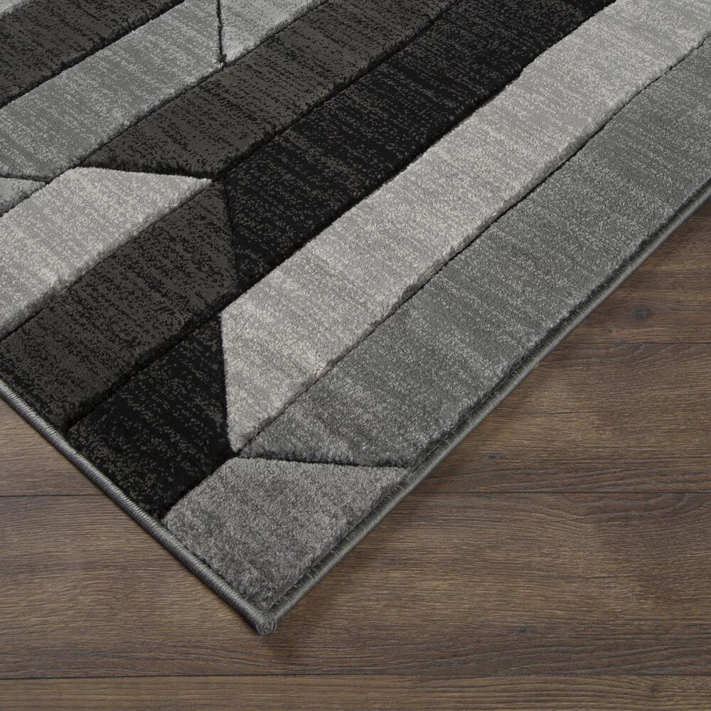 Ashley Chayse 5&#39; x 7&#39; Black and Gray Area Rug, , large