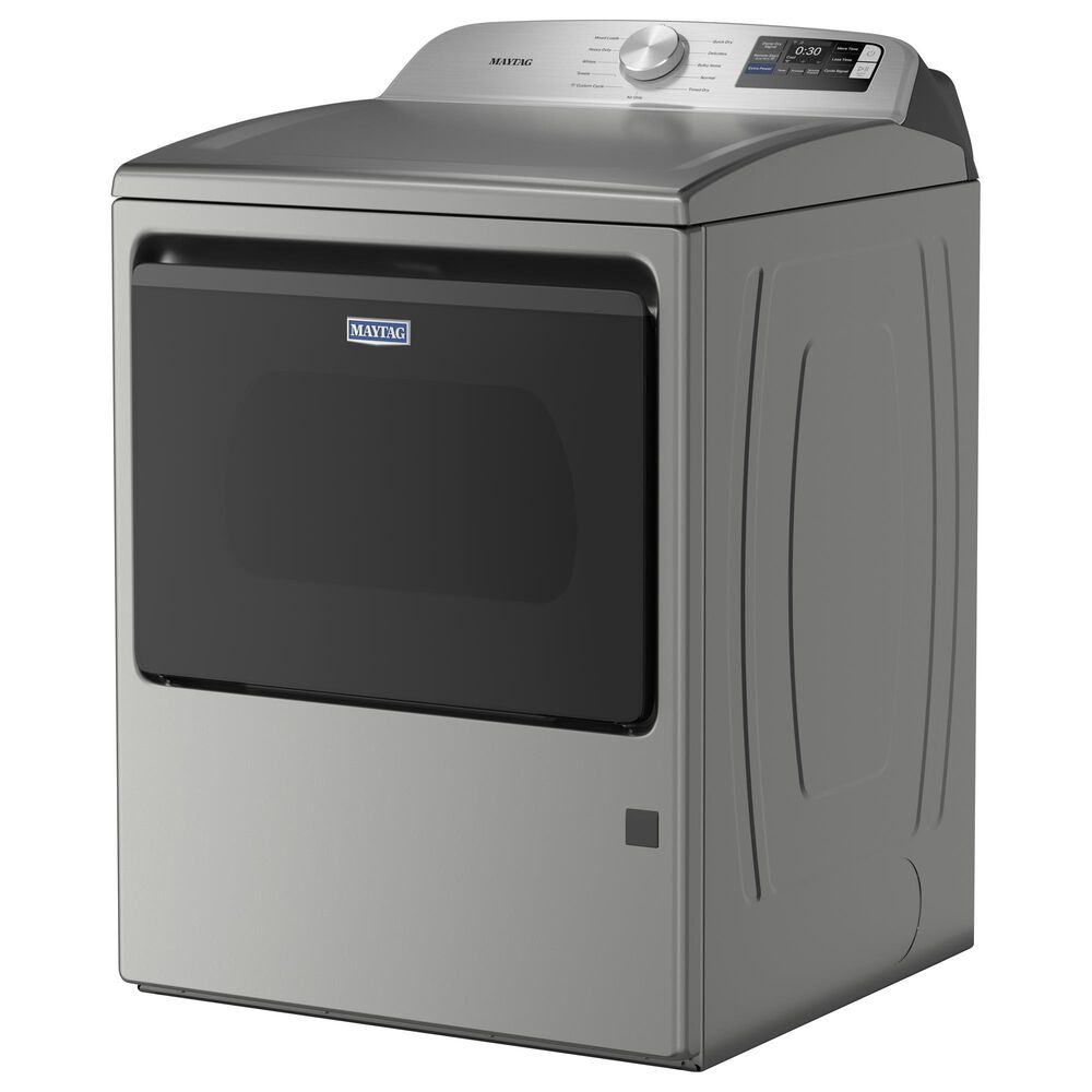 Maytag 7.4 Cu. Ft. Smart Front Load Gas Dryer with Extra Power in Classic Silver, , large