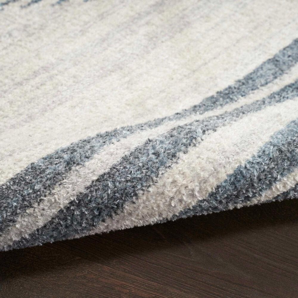 Nourison Astra Machine Washable ASW05 3&#39;3&quot; x 5&#39; Ivory and Blue Area Rug, , large