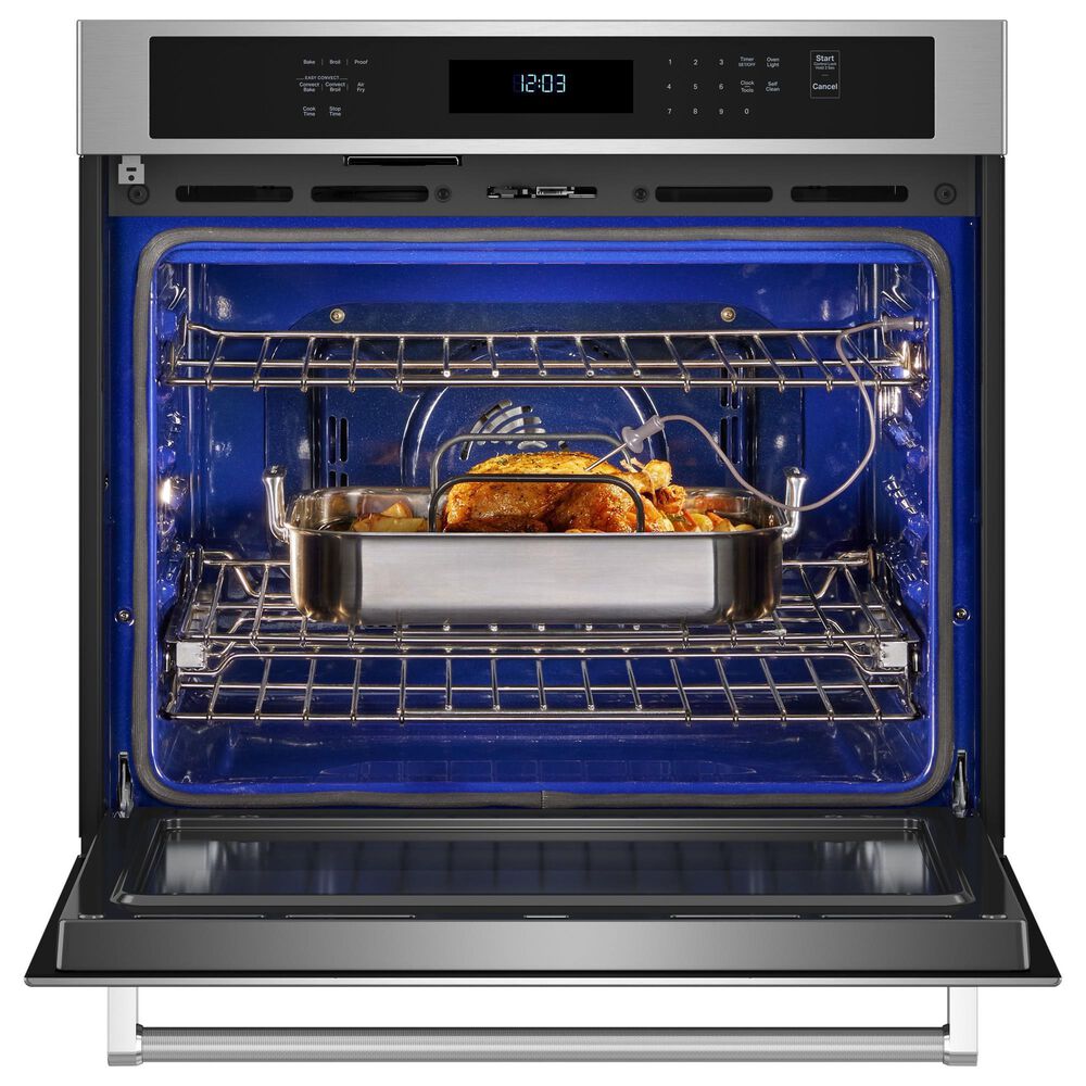 KitchenAid 2pc Kitchen Package 30&quot; Electric Cooktop with 5 Elements and Knob Controls and 30&quot; Single Wall Ovens with Air Fry Mode in Stainless Steel, , large