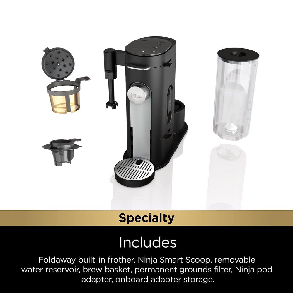 Ninja 56 Oz. Single-Serve Pods and Grounds Coffee Maker in Black, , large