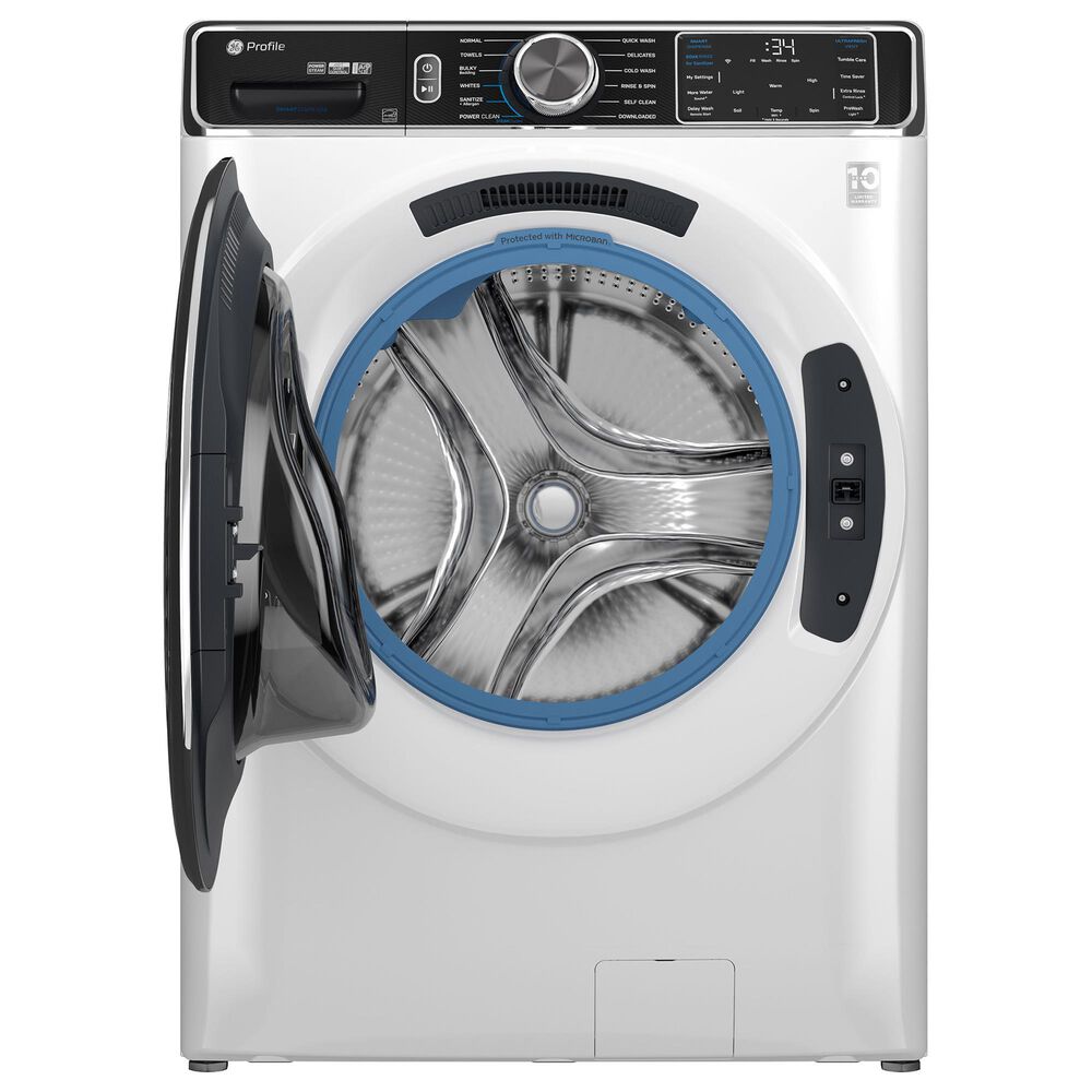 GE Profile 5.3 Cu. Ft. Capacity Smart Front Load Energy Star Washer in White, , large