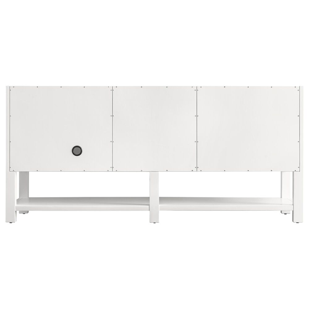 James Martin Vanities Breckenridge 72" Double Bathroom Vanity in Bright White with 3 cm Eternal Jasmine Pearl Silestone Top, Rectangular Sinks and FreePower Wireless Charger, , large
