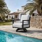 Hearth and Haven Outdoor Swivel Lounge Chair in Ember Black, , large