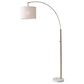 Adesso Bowery 1-Light Arc Lamp in Antique Brass and White, , large