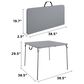 DHP 38.5" Fold-in-Half Card Table with Handle in Gray, , large