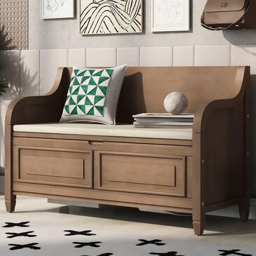 Hearth and Haven 42" Storage Bench in Brown, , large