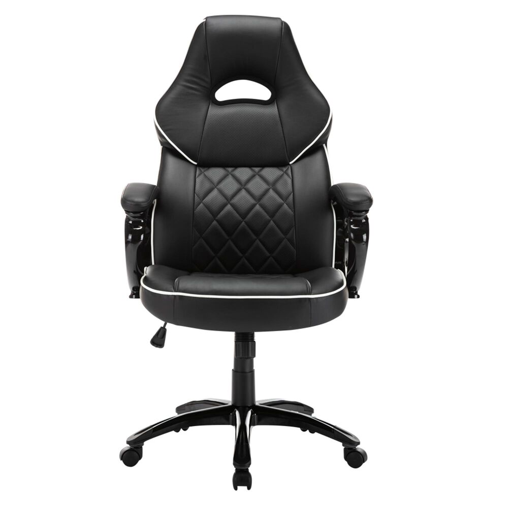 New Era Holding Group LTD Desk Chair in Black with White Trim, , large