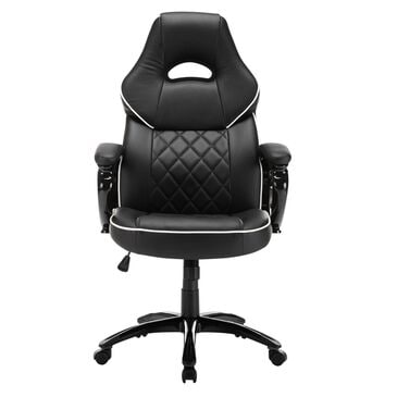 New Era Holding Group LTD Desk Chair in Black with White Trim, , large