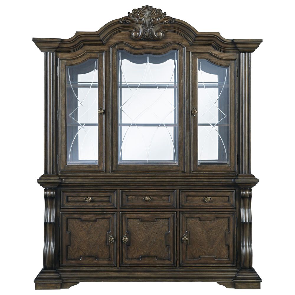 Millenium Maylee Dining Buffet with Hutch in Dark Brown, , large
