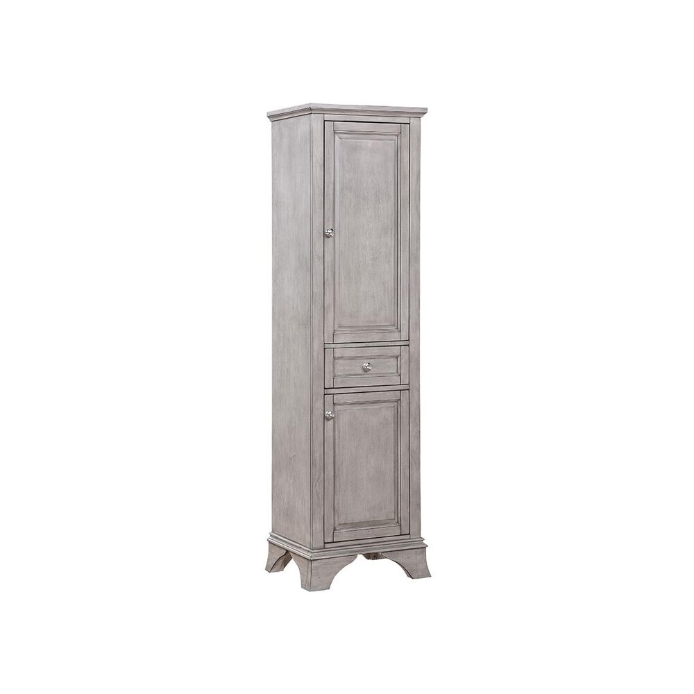 Aurafina Wainwright Free Standing Linen Closet in Old Harbor Gray