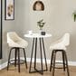 LumiSource Fabrico 26" Swivel Fixed-Height Counter Stool with Cream Noise Fabric Upholstery in Black and Glazed Walnut (Set of 2), , large