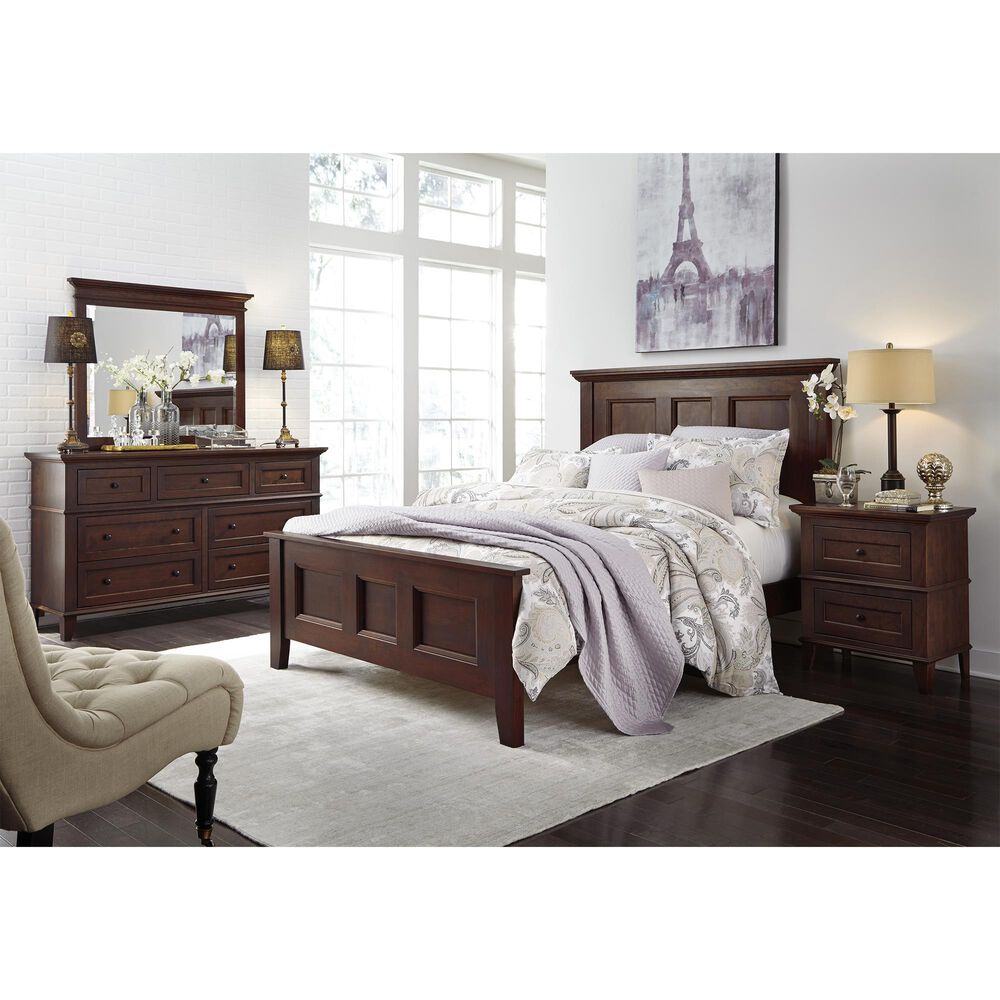 Fleming Furniture Co. Brentwood 4-Piece King Panel Bedroom Set in Sunset, , large