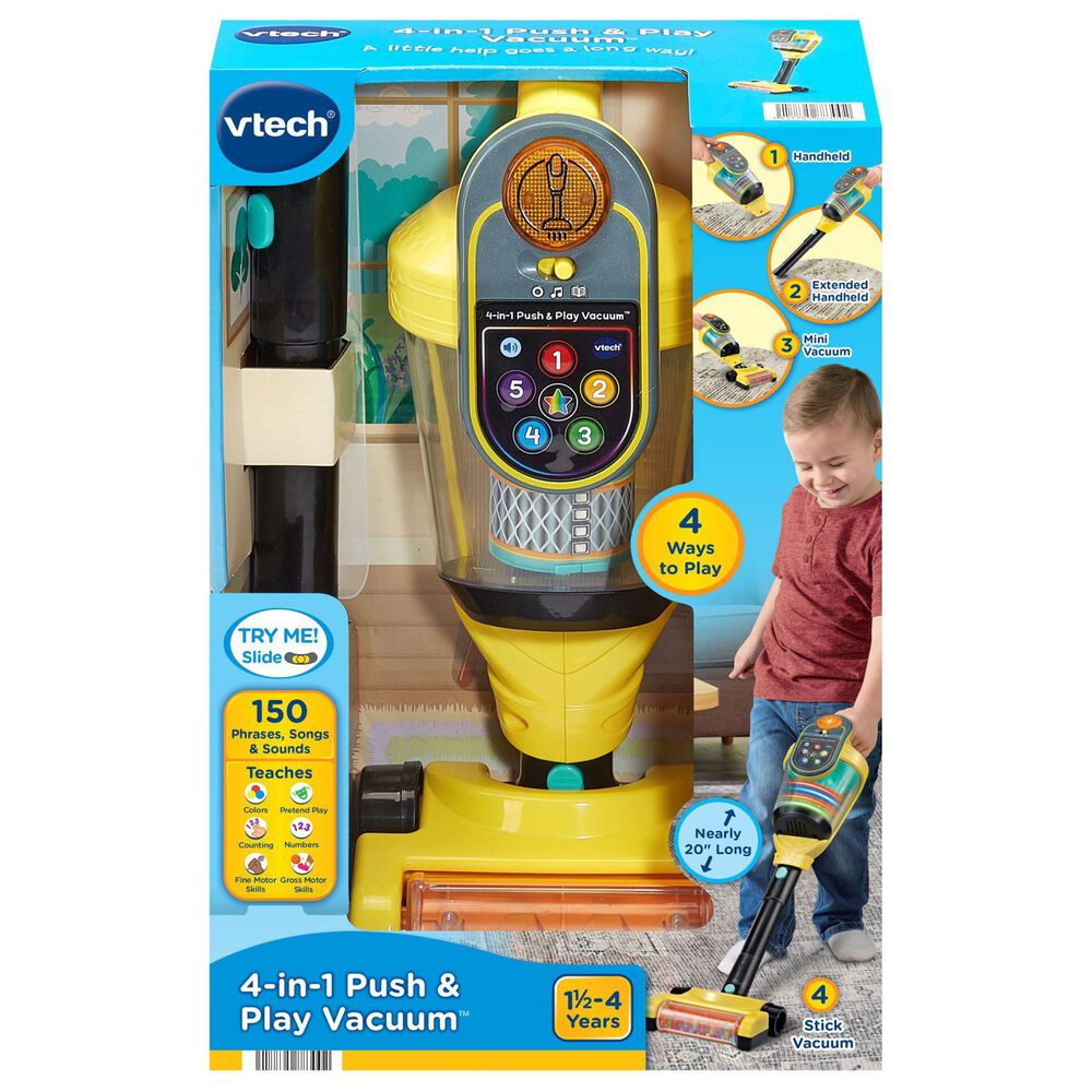 Vtech 4-in-1 Push and Play Vacuum, , large