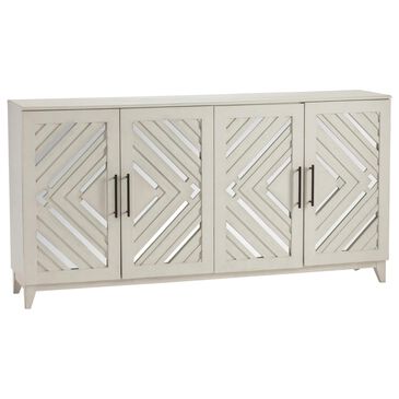 Crestview Collection Phoebe 72" 4-Door TV Console in White, , large