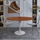 Leisuremod LeisureMod Verve Collection 48 Round Dining Table, White Base with Cognac Brown MDF Top, , large