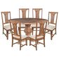 Home Trends & Design San Rafael 7-Piece Round Dining Set in Antique Oak, , large
