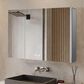 Lexora Home Corsica 48" x 32" LED Mirror Medicine Cabinet with Defogger in Aluminium, , large