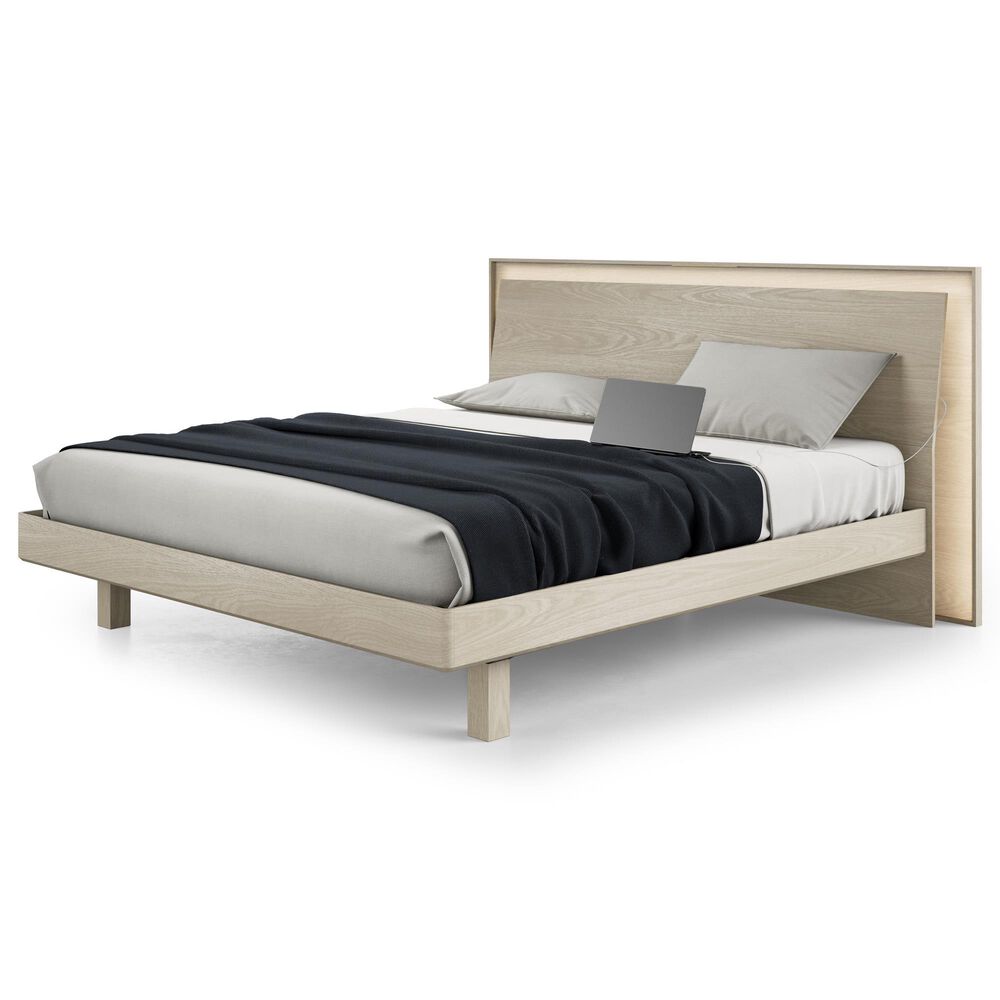 BDI Kara 4-Piece King Bedroom Set in Washed Oak, , large
