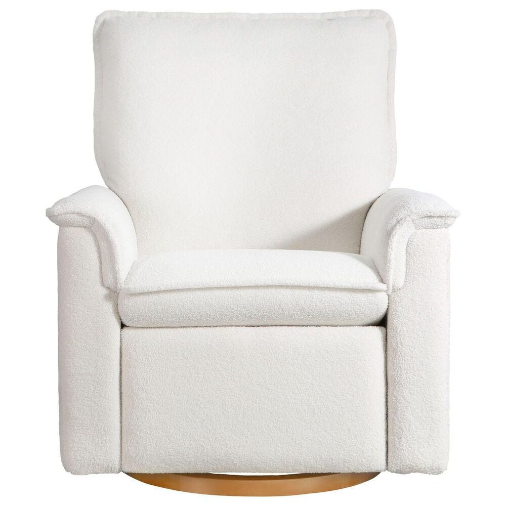 Baby Appleseed Anza Manual Swivel Glider Recliner in Snow, , large