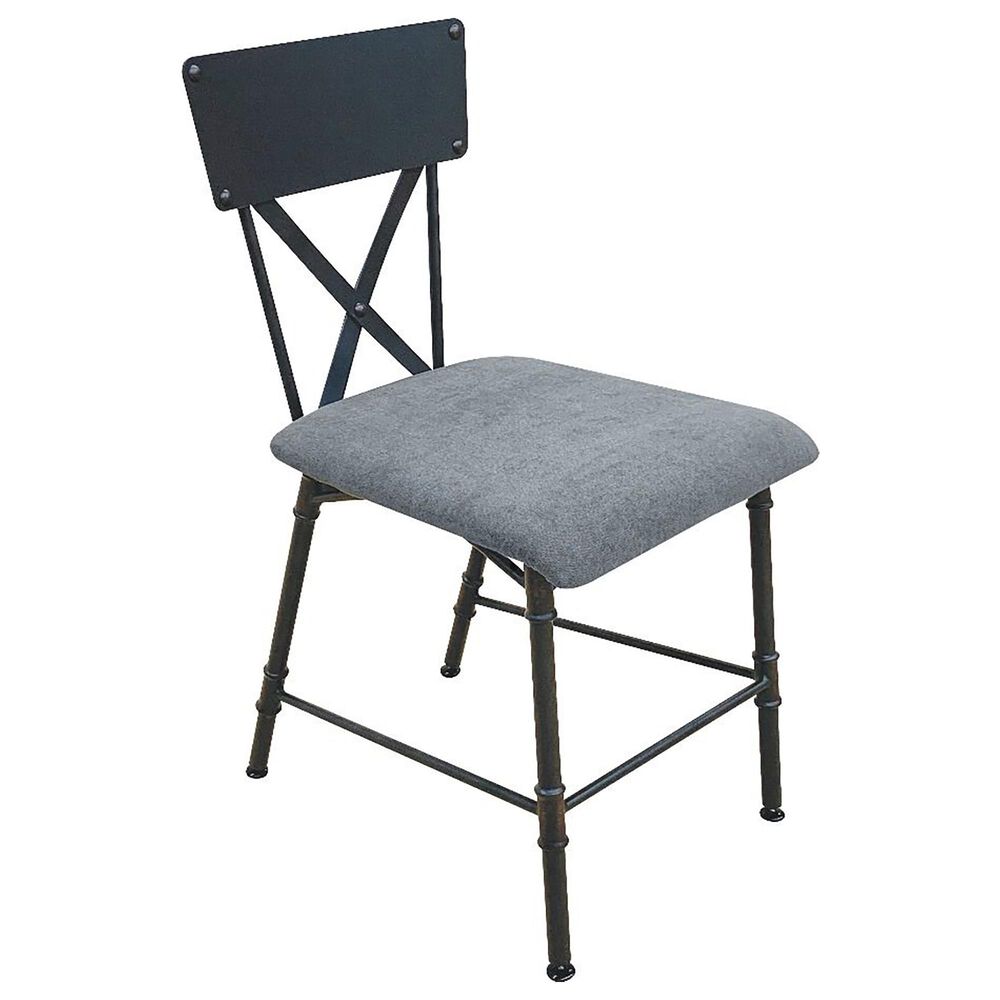 Gunnison Co. Brantley Desk Chair with Gray Cushion in Gunmetal, , large