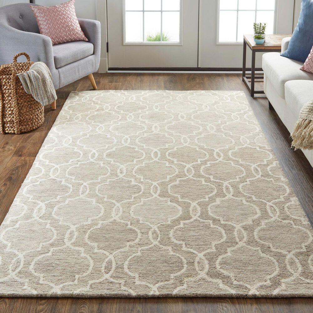 Feizy Belfort Light Gray 12&#39; x 15&#39; Area Rug, , large