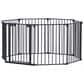 HOMLUX 8-Panel Adjustable Pet Gate in Black, , large