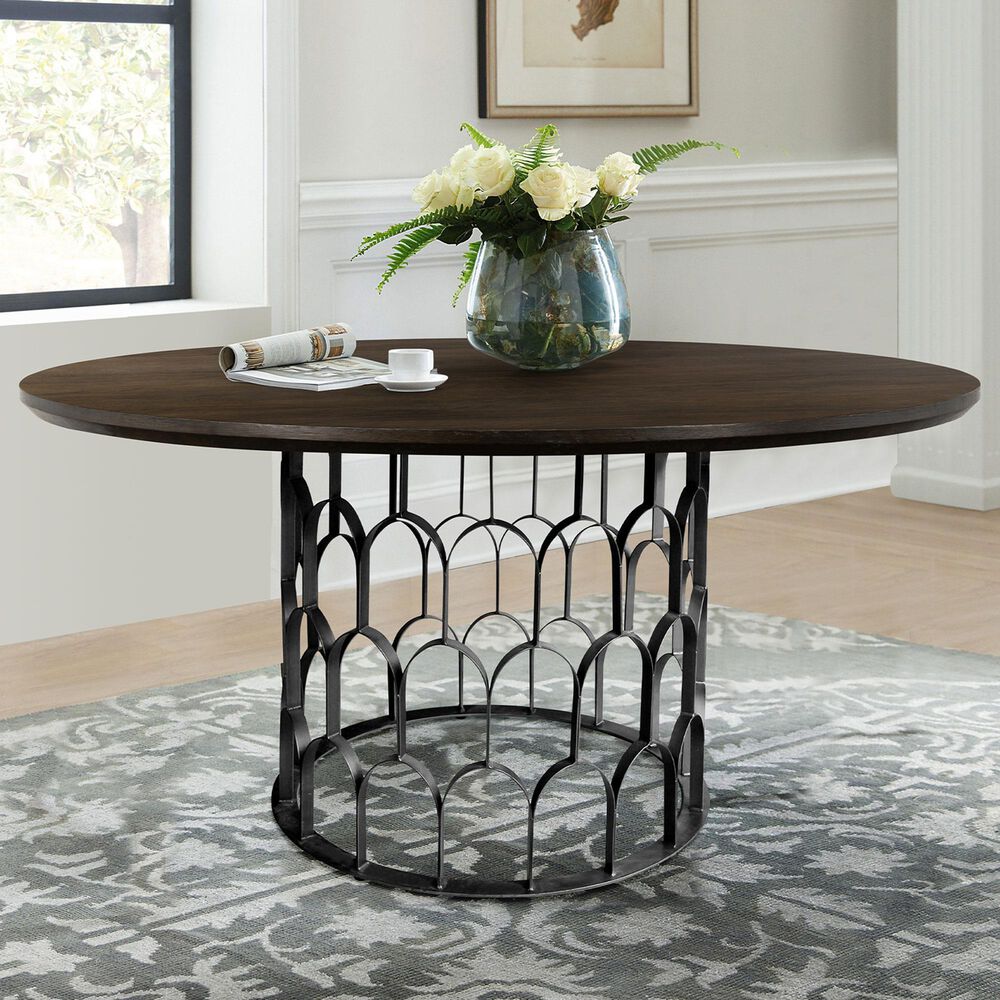 Blue River Gatsby Dining Table in Dark Gray and Black - Table Only, , large