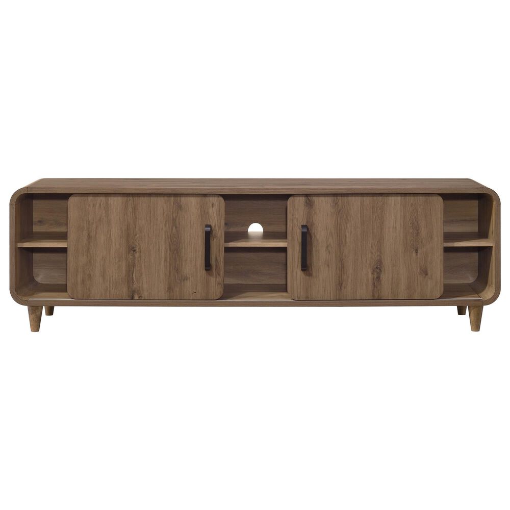 Crown Mark Nyomi 71" TV Stand in Light Brown, , large